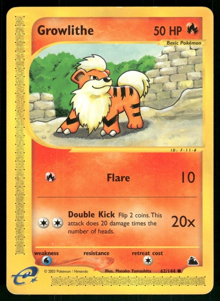Growlithe 62/144 - Skyridge (NM), Verzenden, Gebruikt