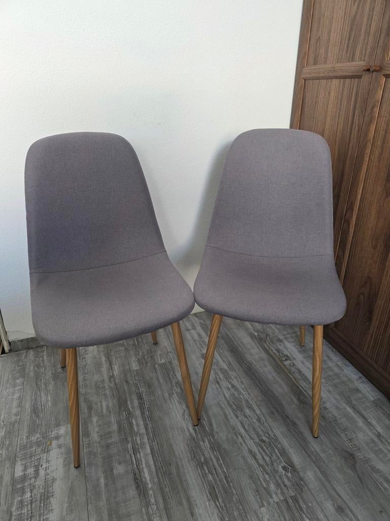 2 Eetkamerstoelen Jonstrup, Ophalen, Twee, Zo goed als nieuw, Grijs