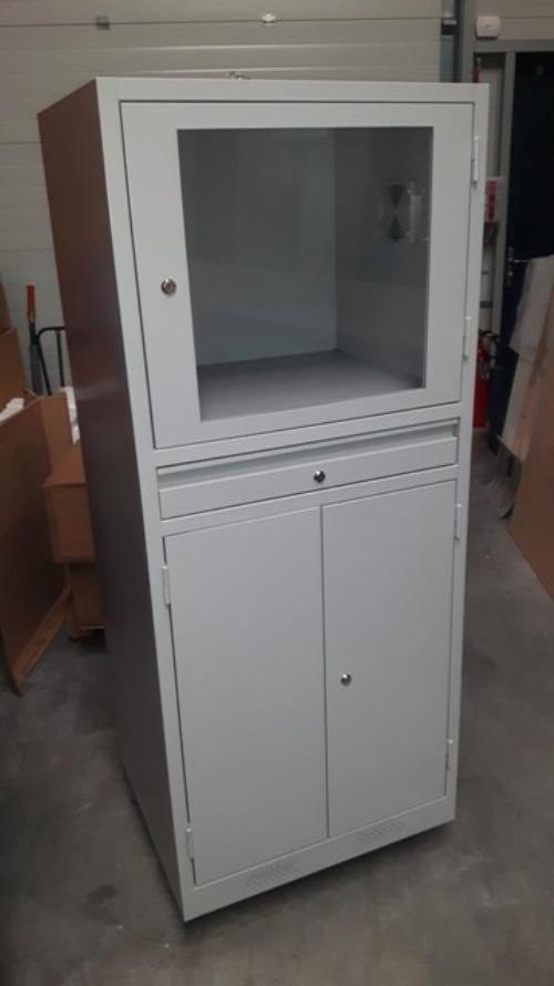 Industriële computerkast, pc kast voor stofvrij opbergen PC, Huis en Inrichting, Kasten | Computermeubels, Ophalen, 120 tot 170 cm