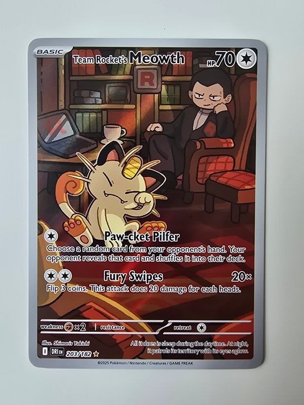 TEAM ROCKET'S MEOWTH (DESTINED RIVALS 203/182) (TRADING CARD, Verzenden, Zo goed als nieuw