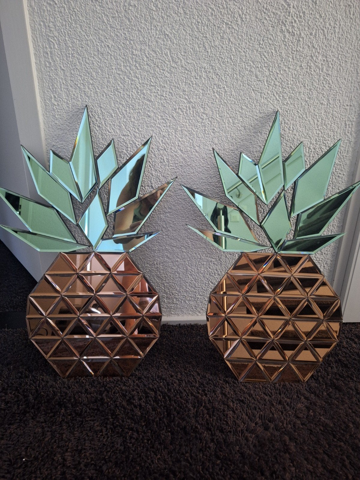 Twee gave ananas spiegels., Ophalen, Minder dan 50 cm, Zo goed als nieuw, Minder dan 100 cm