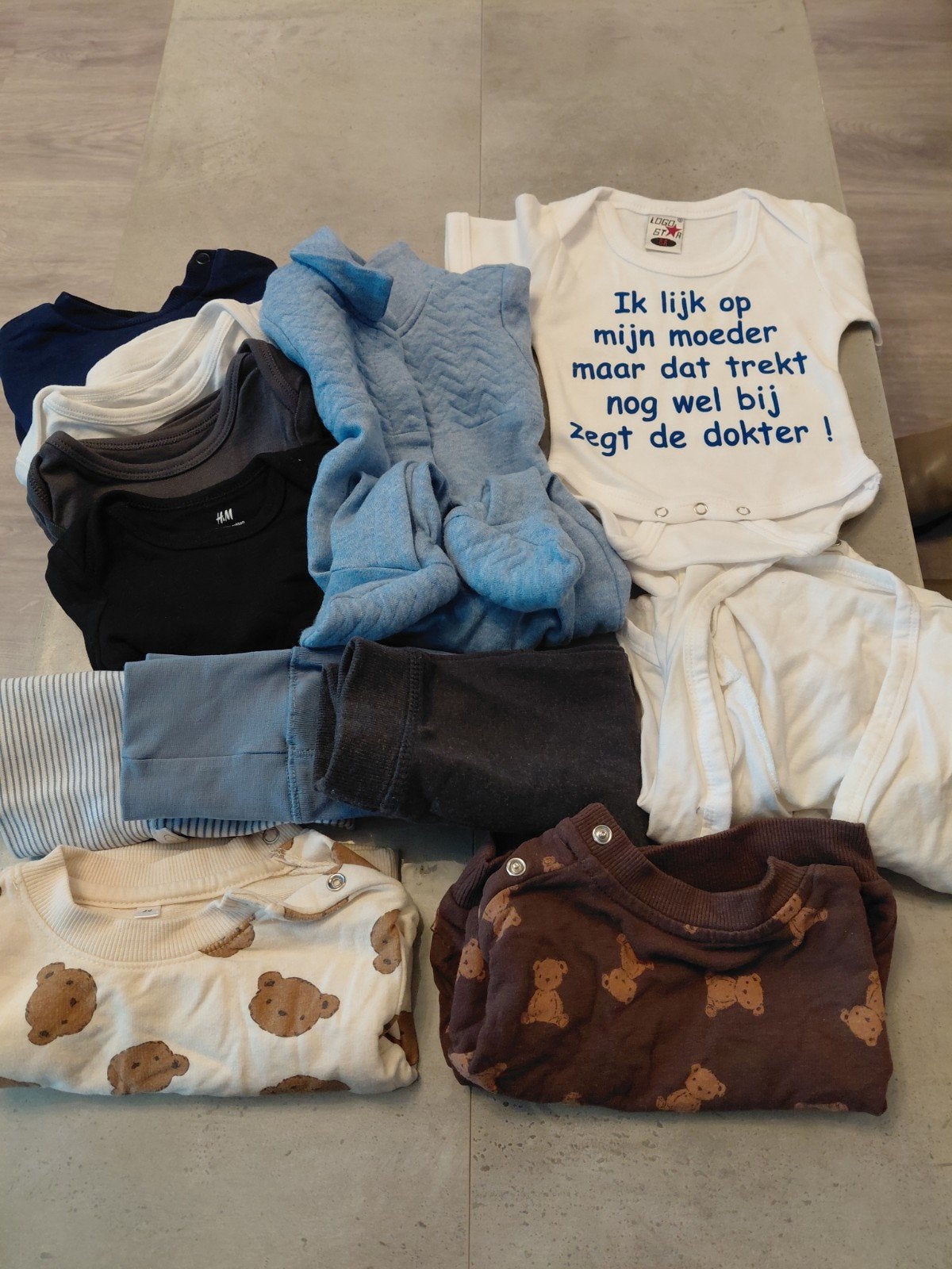 Kledingpakket baby maat 56 - truitjes, rompers, broekjes, Ophalen, Gebruikt, Jongetje of Meisje, Setje