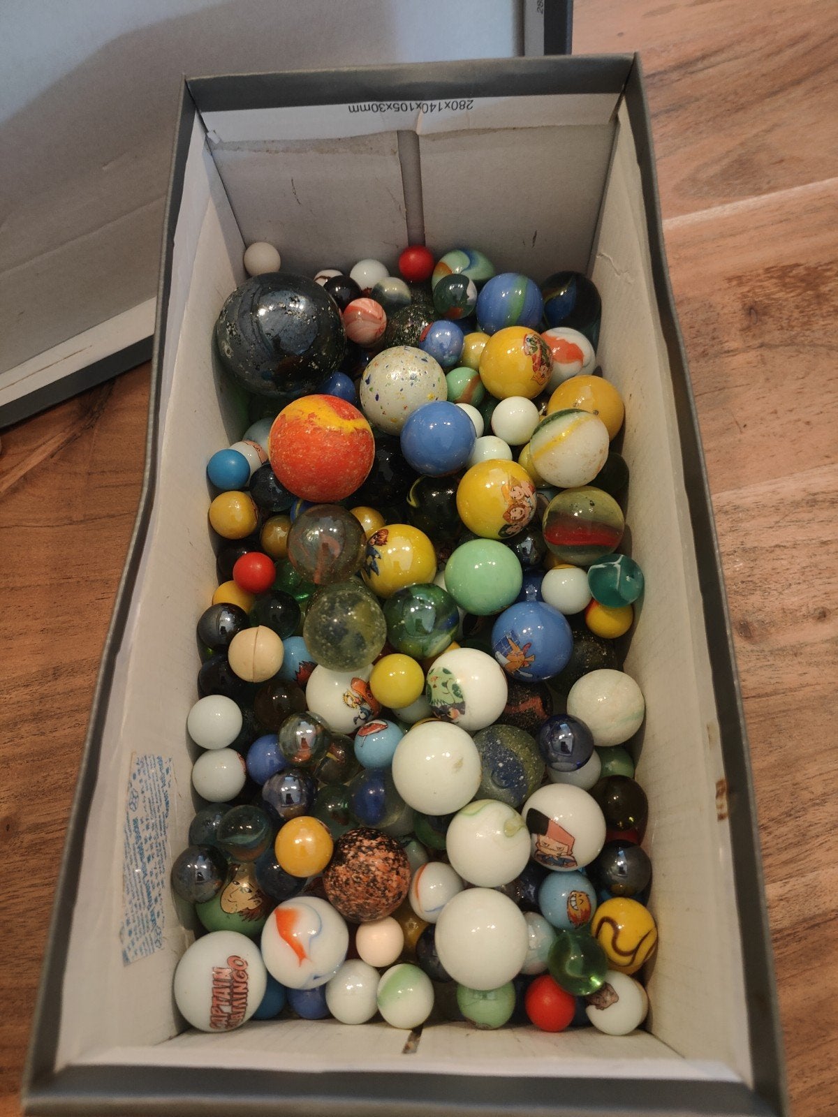 Grote doos vol met knikkers - Diverse kleuren en maten, Ophalen of Verzenden, Gebruikt