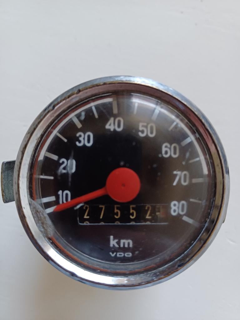 VDO 80km teller gebruikt Puch MV VS / Tomos 2L, Ophalen of Verzenden, Gebruikt