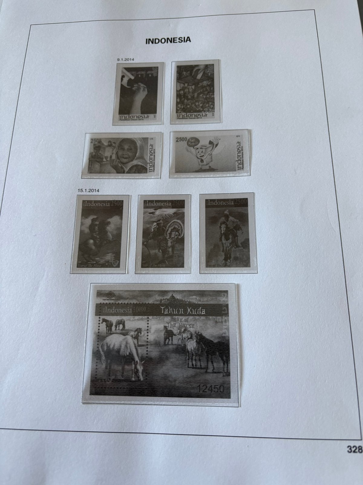 Davo luxe bladen 2014 Indonesia met stroken, Postzegels en Munten, Verzenden, Verzamelalbum