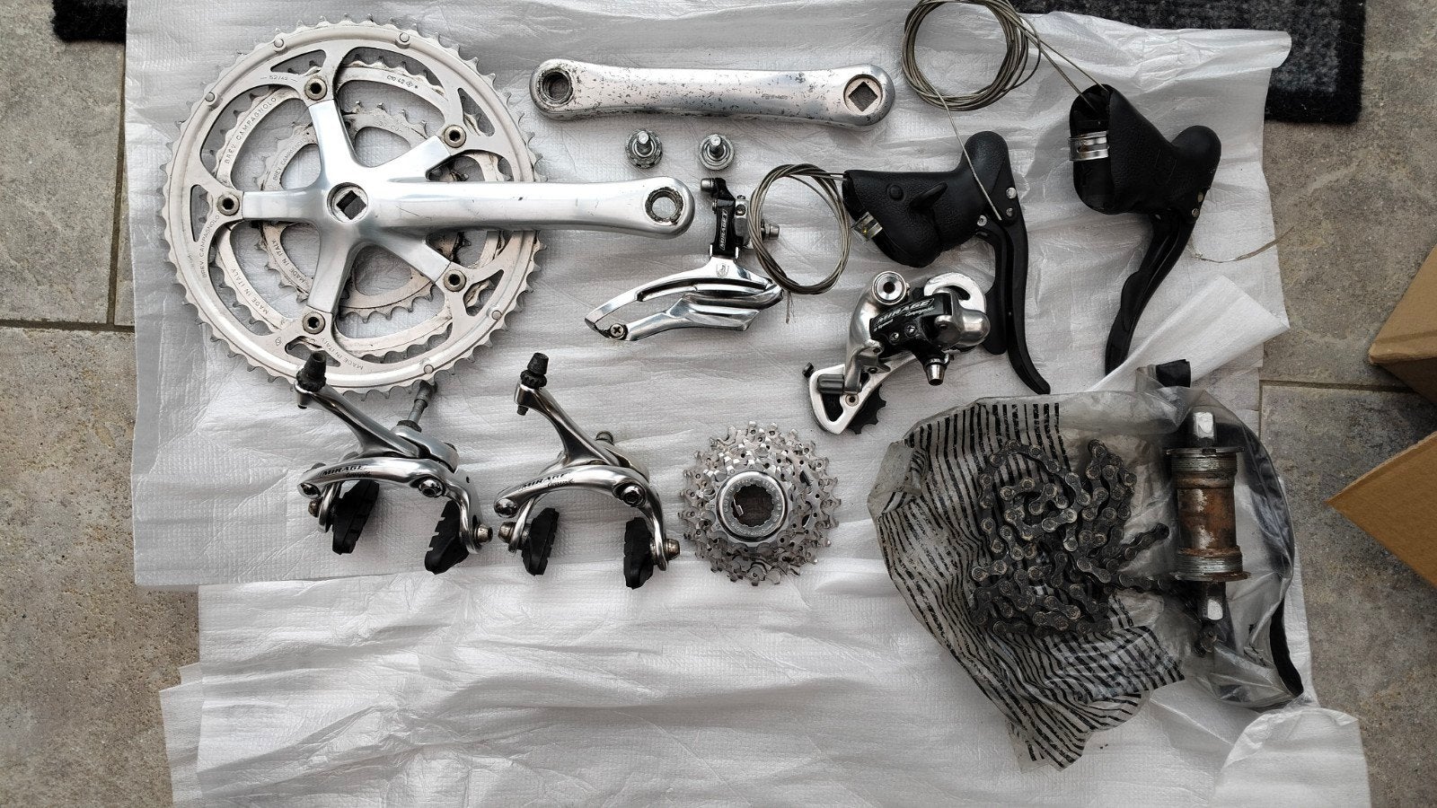 campagnolo mirage groepset, Fietsen en Brommers, Gebruikt, Ophalen of Verzenden, Aluminium, Racefiets