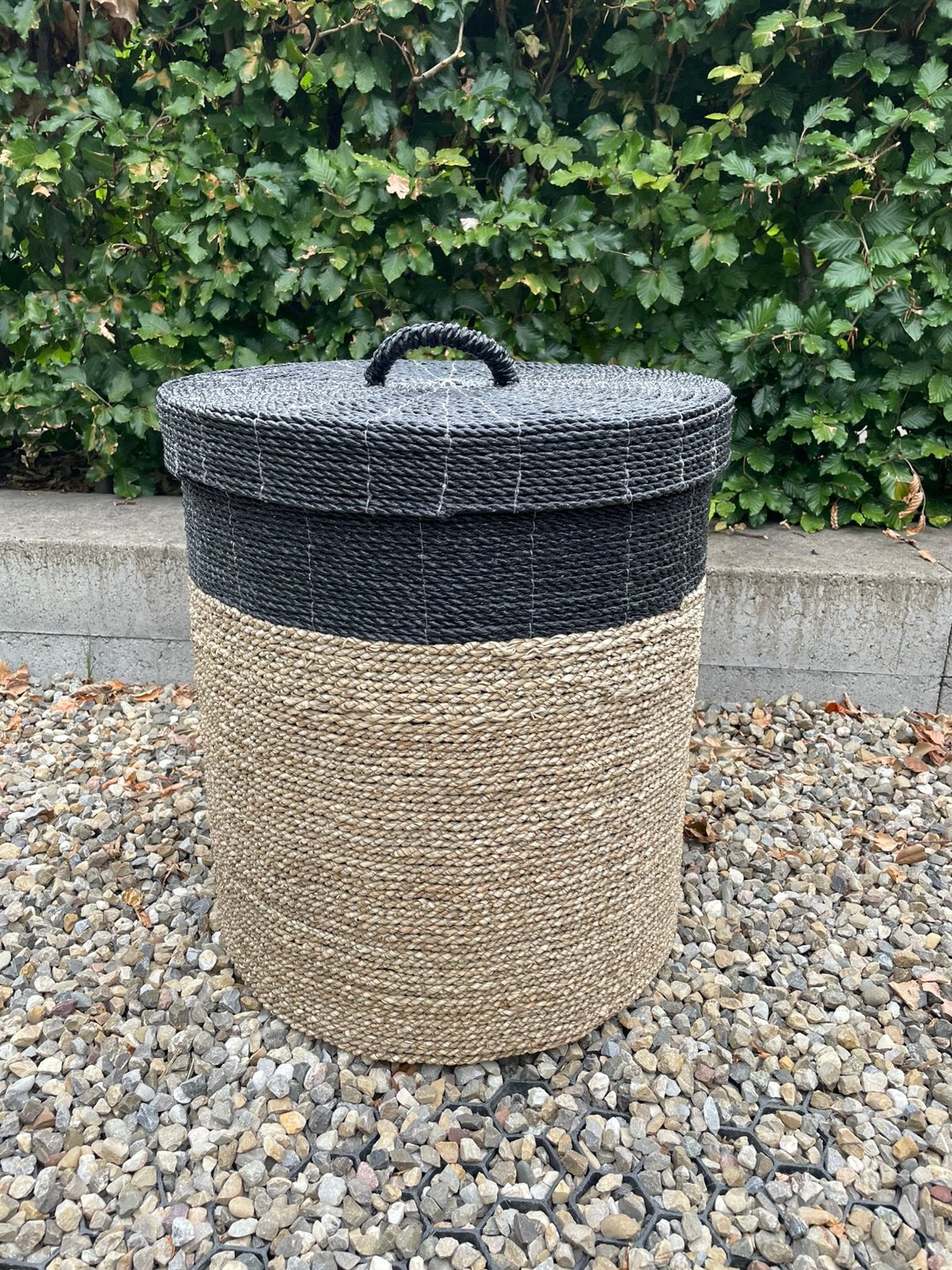 Grote ronde wasmand wasbox was mand box speelgoed dekens, Ophalen, Zo goed als nieuw