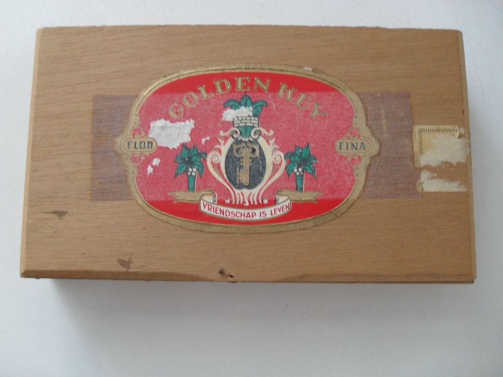 2 houten sigarenkistjes, Ophalen of Verzenden, Gebruikt, Overige typen