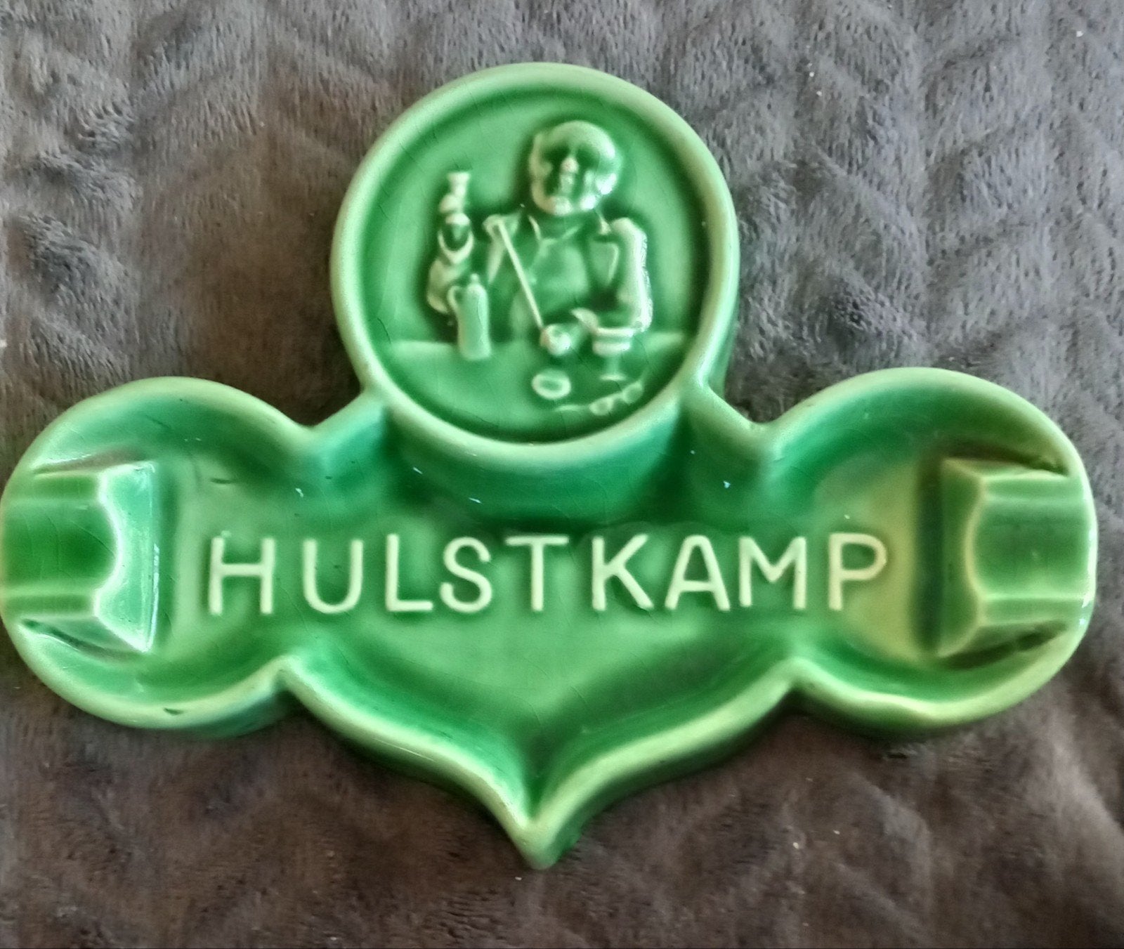 Vintage Asbak Hulstkamp Jenever Rotterdam '40/'50 PZH, Verzamelen, Ophalen of Verzenden, Gebruikt, Gebruiksvoorwerp