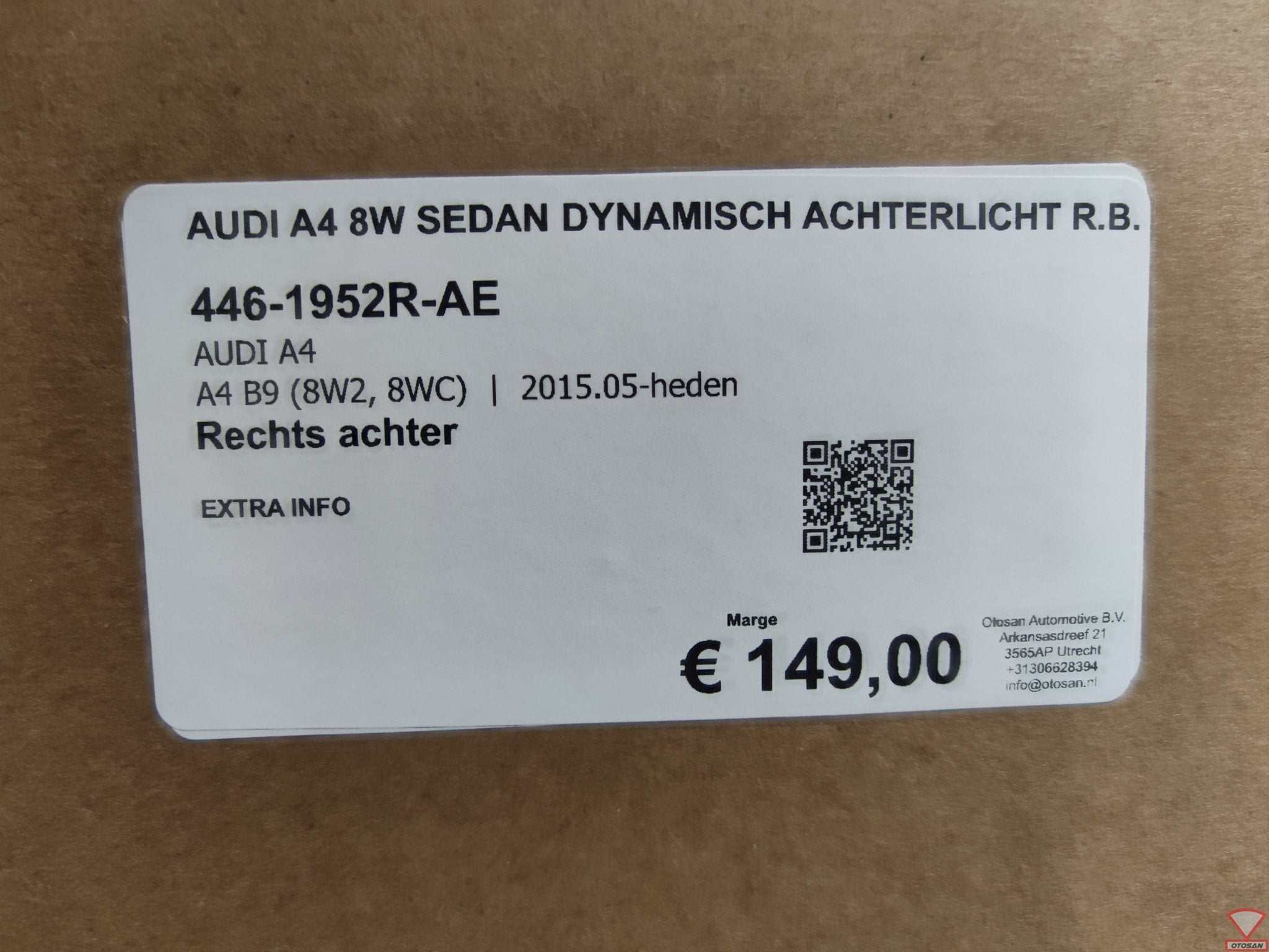 Audi A4 8W Sedan Dynamisch LED Achterlicht Rechts Nieuw!, Auto-onderdelen, AUDI AG, Kundenbetreuung@audi.de, Nieuw, Auto-Union-Strasse 1
85045  Ingolstadt, DE