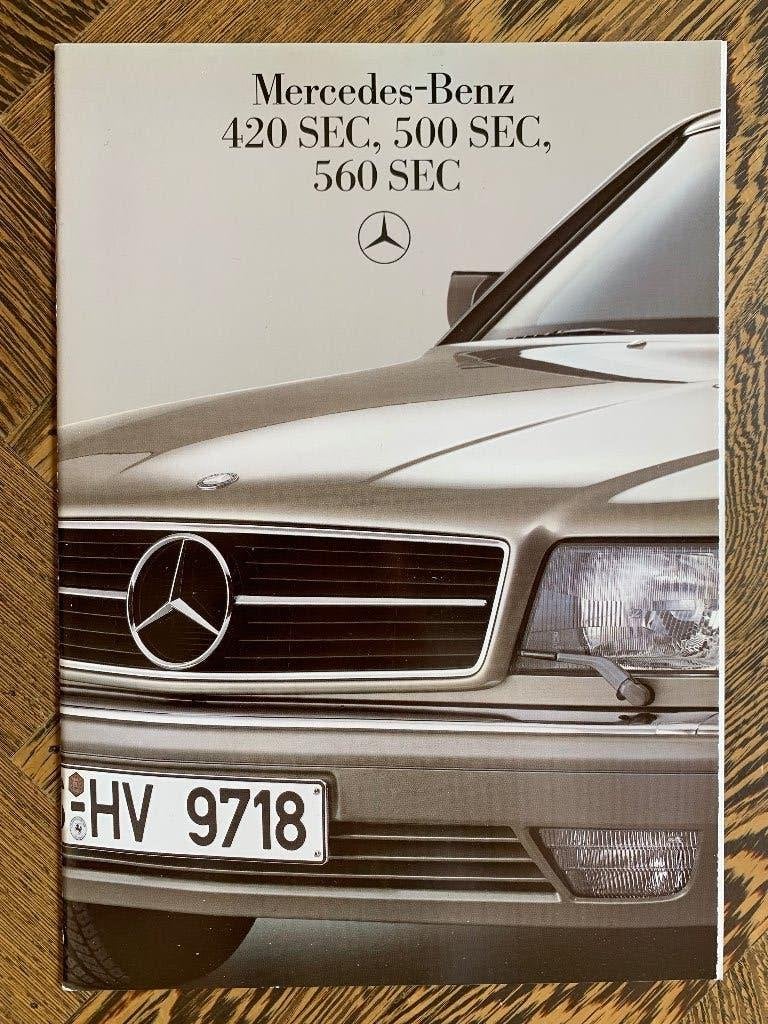 Folder, brochure Mercedes-Benz 420 SEC 500 SEC 560 SEC 1985, Nieuw, Mercedes-Benz, Mercedes, Ophalen of Verzenden
