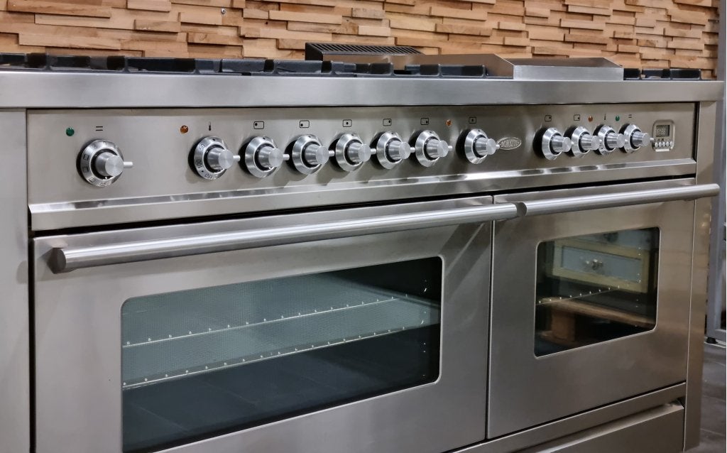 🔥Luxe Boretti Fornuis 150cm rvs 8 pits Frytop 2 ovens, Witgoed en Apparatuur, Fornuizen, Niet ingevuld, 60 cm of meer, Niet ingevuld
