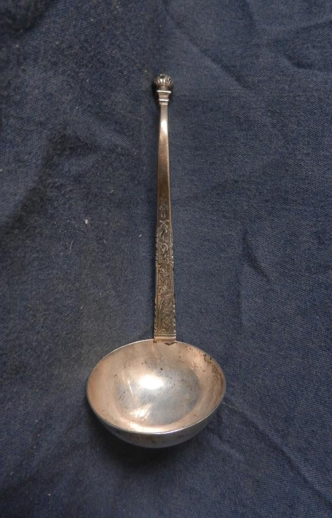 Zilveren roomlepel / jamlepel model Renaissance Nederlands, Ophalen of Verzenden, Zilver