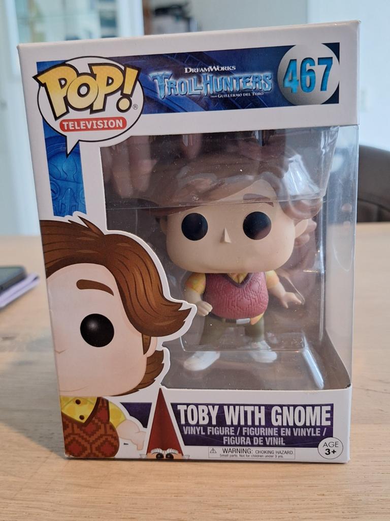 Funko Pop! Television Trollhunters Toby with Gnome #467, Ophalen, Zo goed als nieuw, Jongen of Meisje