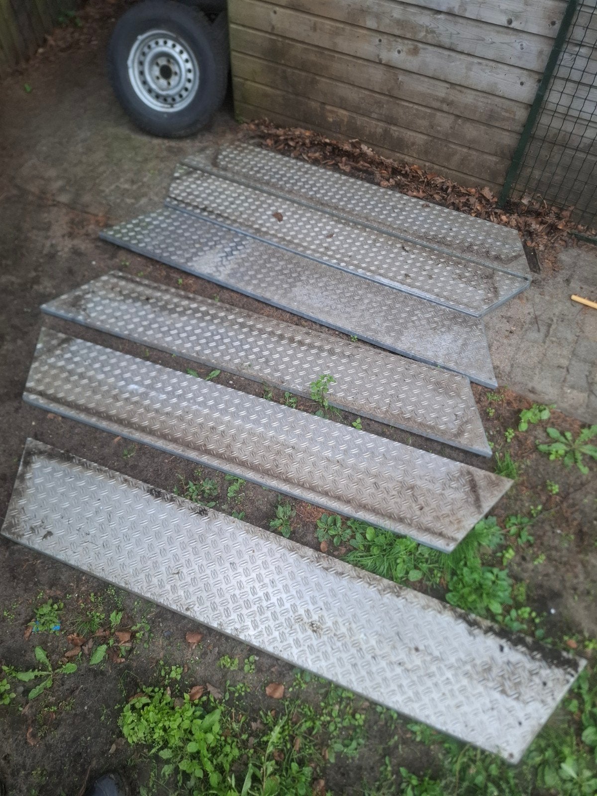 Aluminium traanplaat loopplanken / dekplanken / traptreden, Ophalen of Verzenden, Gebruikt, Minder dan 2 meter