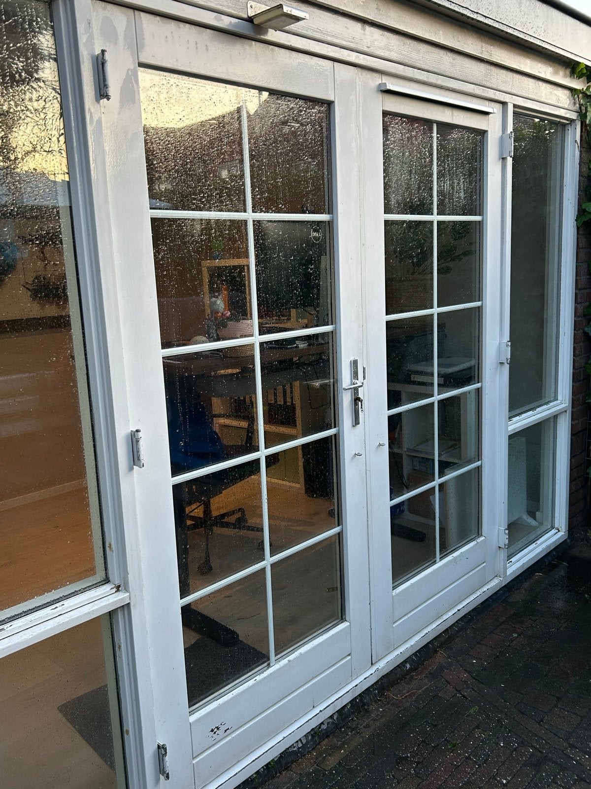 Pui bijgebouw met dubbel glas, 2125x3325, zelf verwijderen, Doe-het-zelf en Verbouw, Glas en Ramen, Ophalen, Gevelraam of Ruit