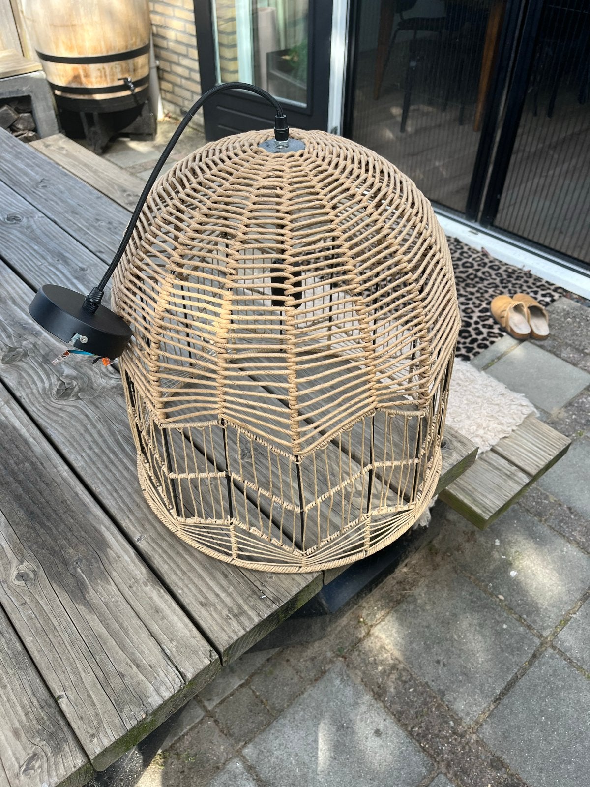 IKEA Rotan Hanglamp - Natuurlijke Sfeerverlichting, Ophalen, Zo goed als nieuw, Natuurlijk materiaal, E27 (groot)