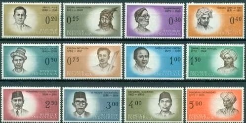 Indonesie 1961 - ZBL 306-317 - Helden nat.onafhankelijkheid, Ophalen of Verzenden, Postfris, Zuidoost-Azië