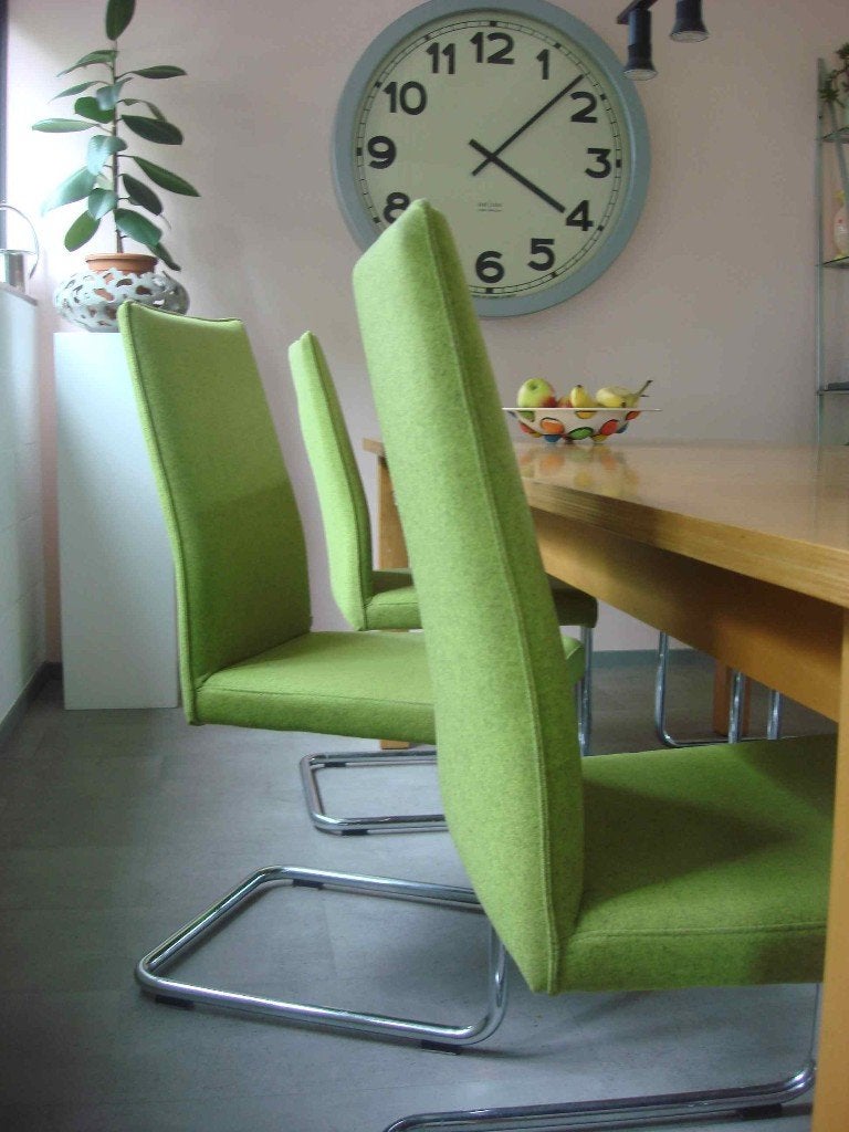 KFF Aura eetkamerstoelen - Groen, Gebruikt, Overige kleuren, Ophalen of Verzenden, Stof