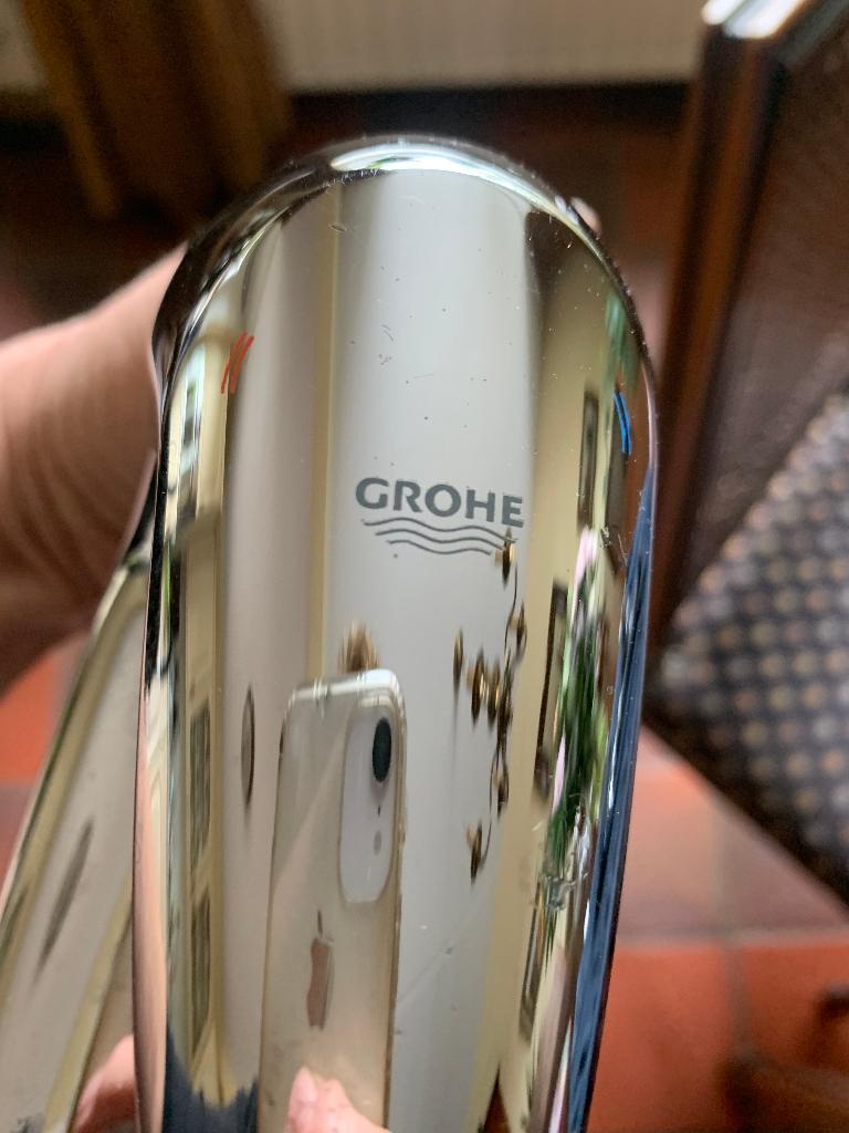Grohe wastafelkraan met syphon, Ophalen, Gebruikt, Chroom, Kraan