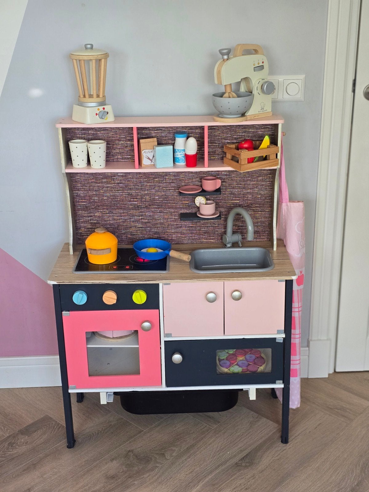 Houten speelkeuken met accessoires, Ophalen, Gebruikt, Knutselen