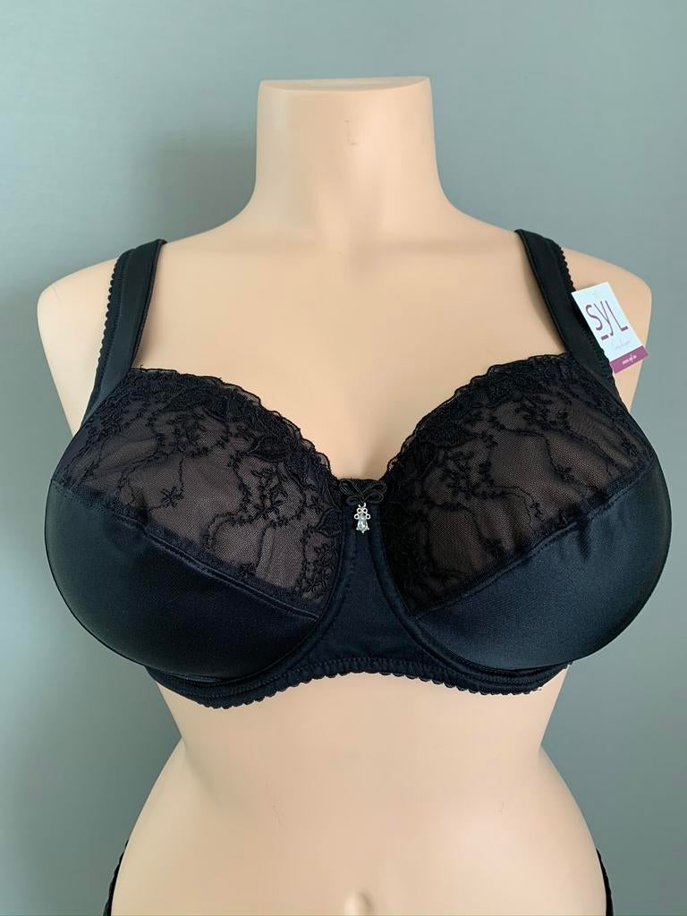 Syl bh 85b - 90b - 100b - 105b - 80c - 85c sita black, Verzenden, Zwart, BH