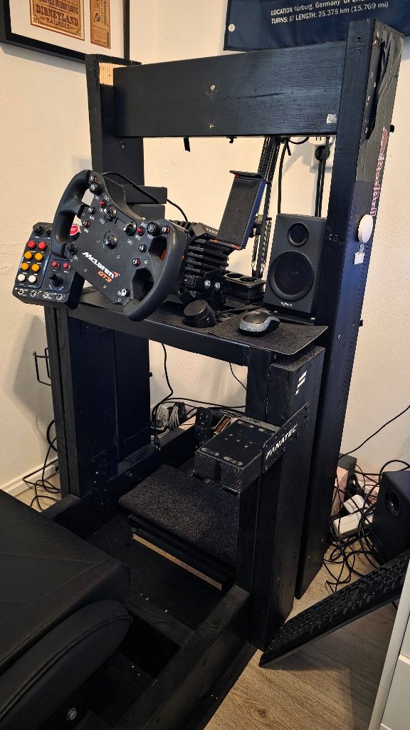 Simrig hout inc stoel, Computers en Software, Joysticks, Ophalen, Gebruikt