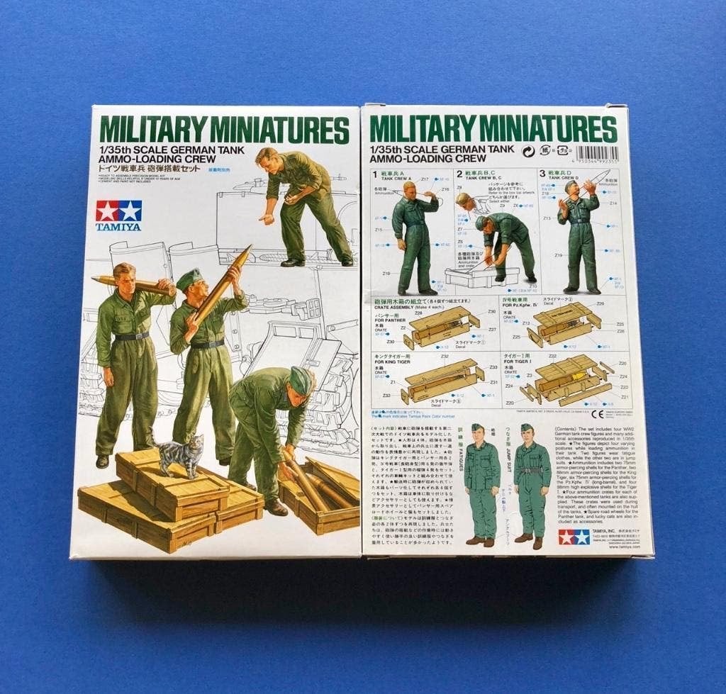 Tamiya 35188 35189 Ammo crew with brass Tiger shells 1/35, Hobby en Vrije tijd, Ophalen of Verzenden, Nieuw, 1:35 tot 1:50