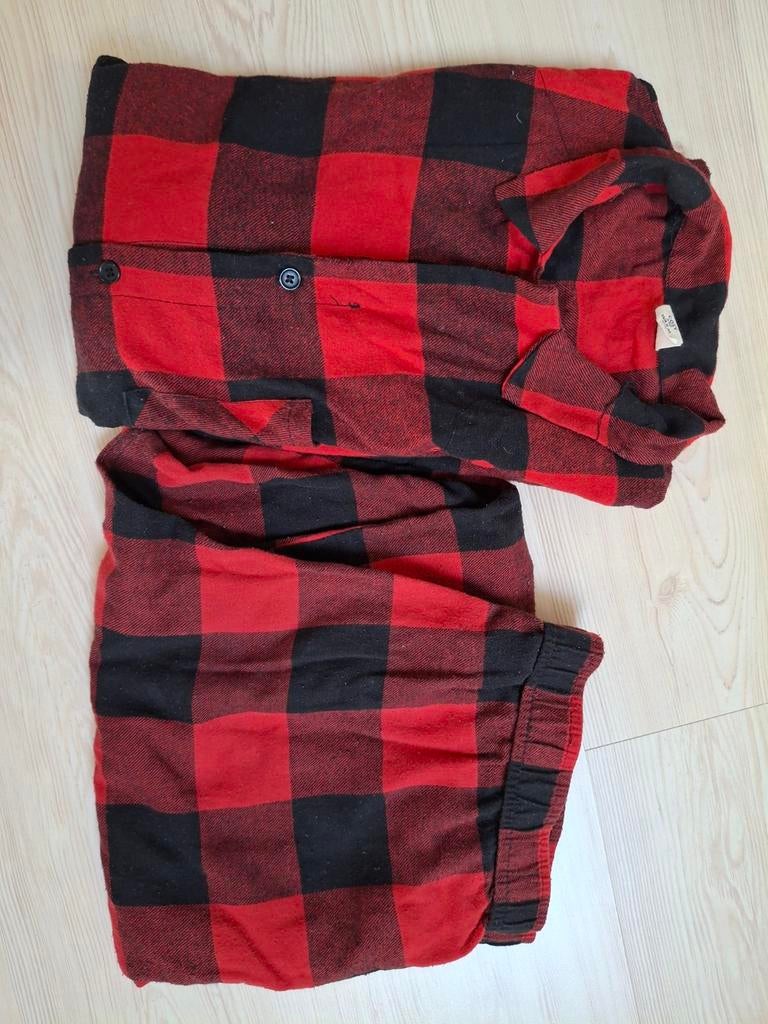 Hema geruite pyjama rood/zwart - Cosy and Warm, Hema, Ophalen of Verzenden, Gedragen, Maat 42/44 (L)