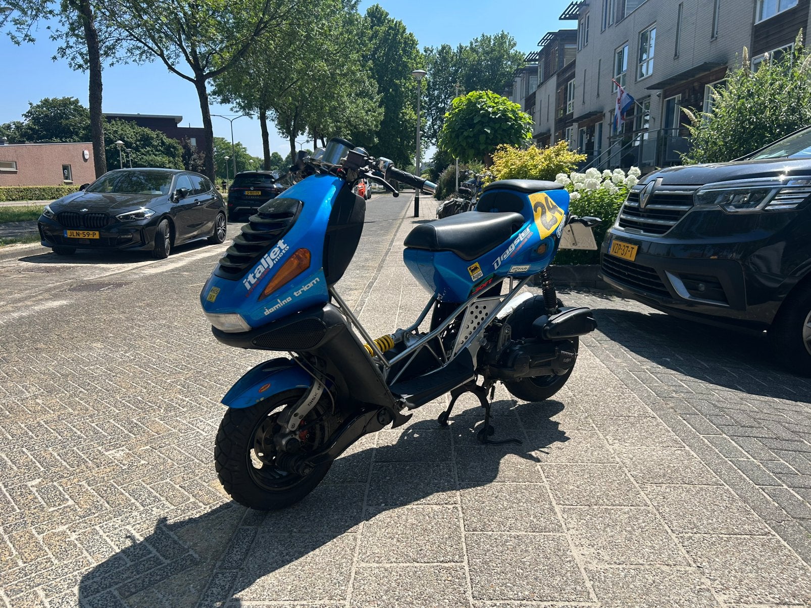 Italjet dragster 125cc motorkenteken, Fietsen en Brommers, Ophalen, Gebruikt, Benzine, 125 cc