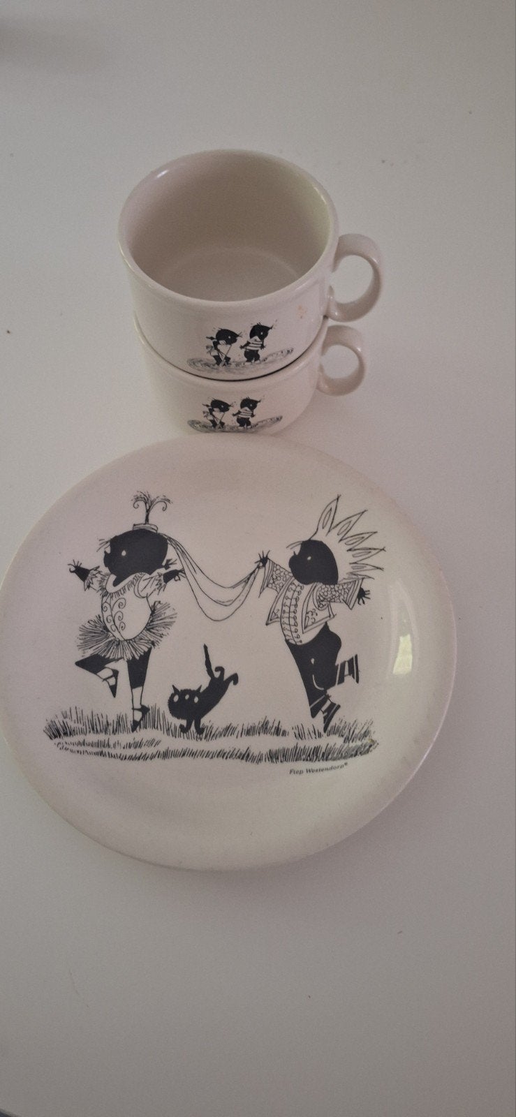 Vintage Jip en Janneke HEMA soepkommen en bord., Antiek en Kunst, Ophalen of Verzenden