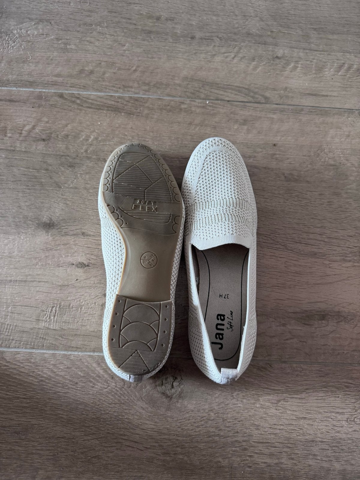 Jana Soft Line instappers maat 37H - Zo goed als nieuw, Ophalen, Zo goed als nieuw, Beige, Instappers