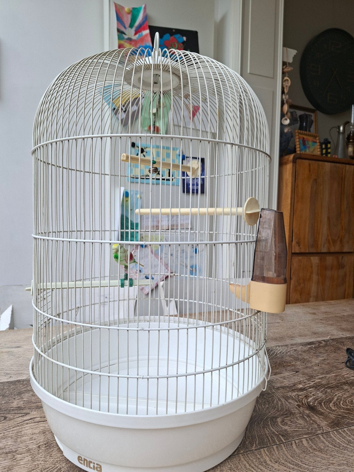 Vogelkooi Vintage Encia., Dieren en Toebehoren, Ophalen, Zo goed als nieuw, Metaal, Vogelkooi