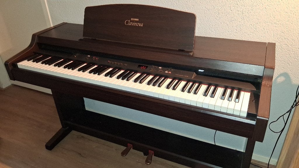 Electronische piano yamaha., Ophalen, Gebruikt, Zwart, Piano
