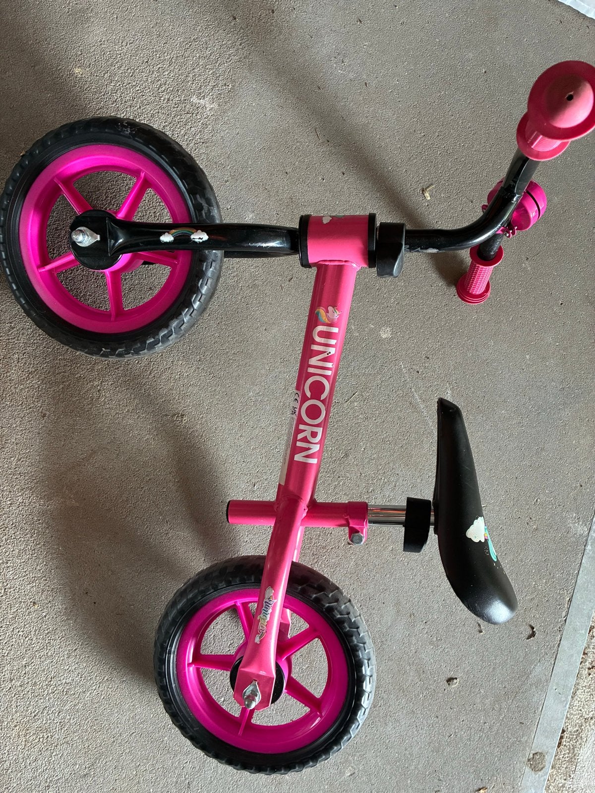 Roze UNICORN loopfiets voor kinderen, Fietsen en Brommers, Ophalen, Gebruikt, 16 tot 20 inch