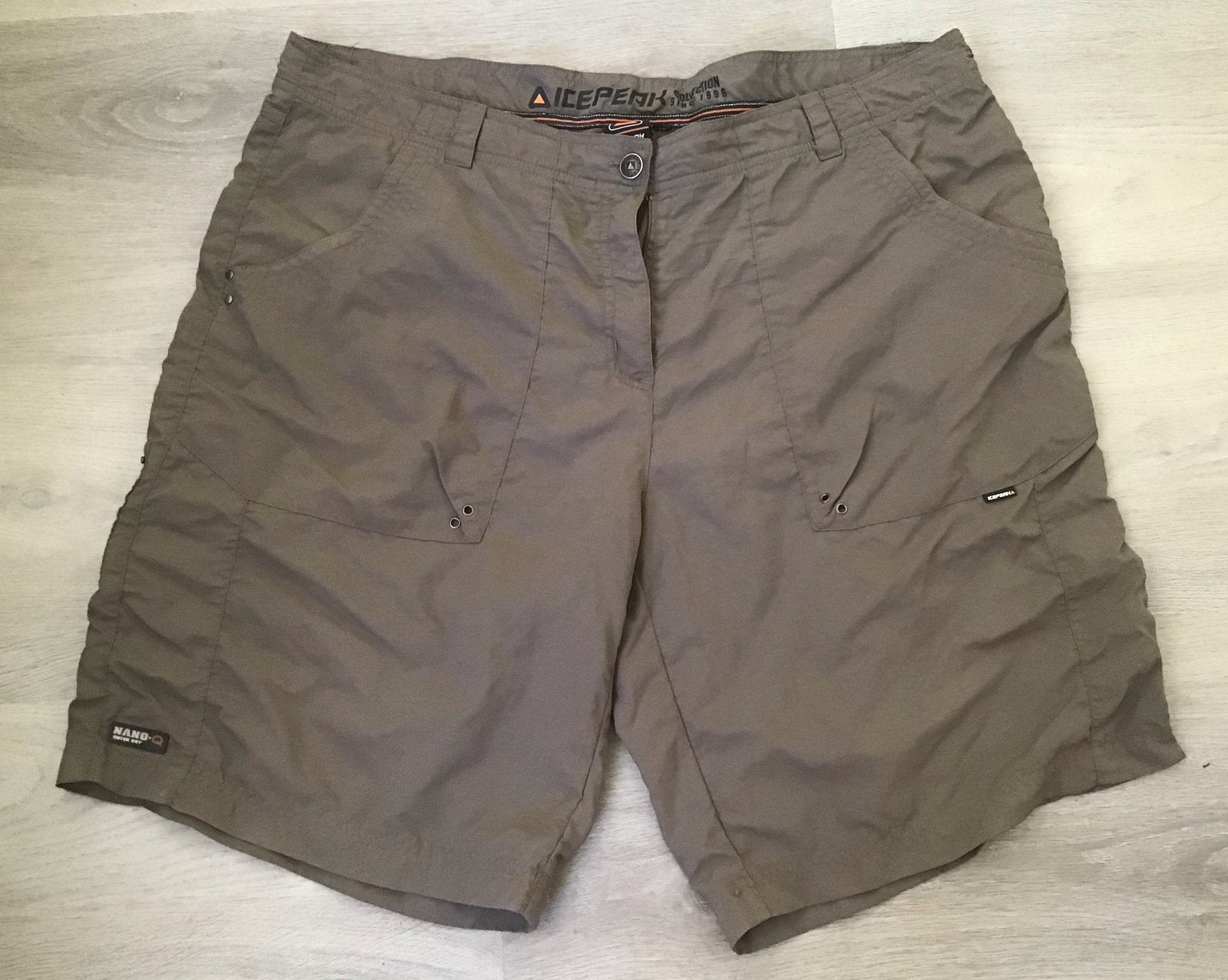 Icepeak korte broek kaki maat 48 sneldrogend, Kort, Maat 46/48 (XL) of groter, Ophalen of Verzenden, Gedragen