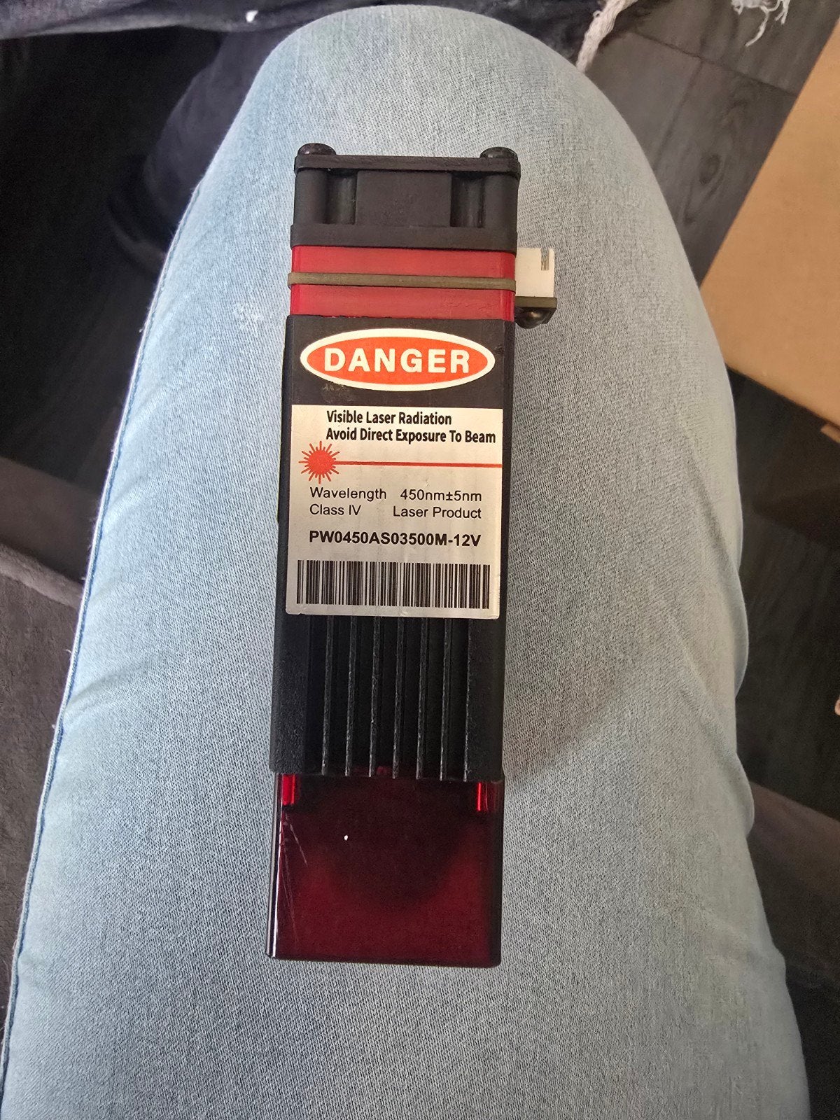 Laser Module 450nm 3500mW 12V voor Graveren/Snijden, Ophalen of Verzenden, Nieuw