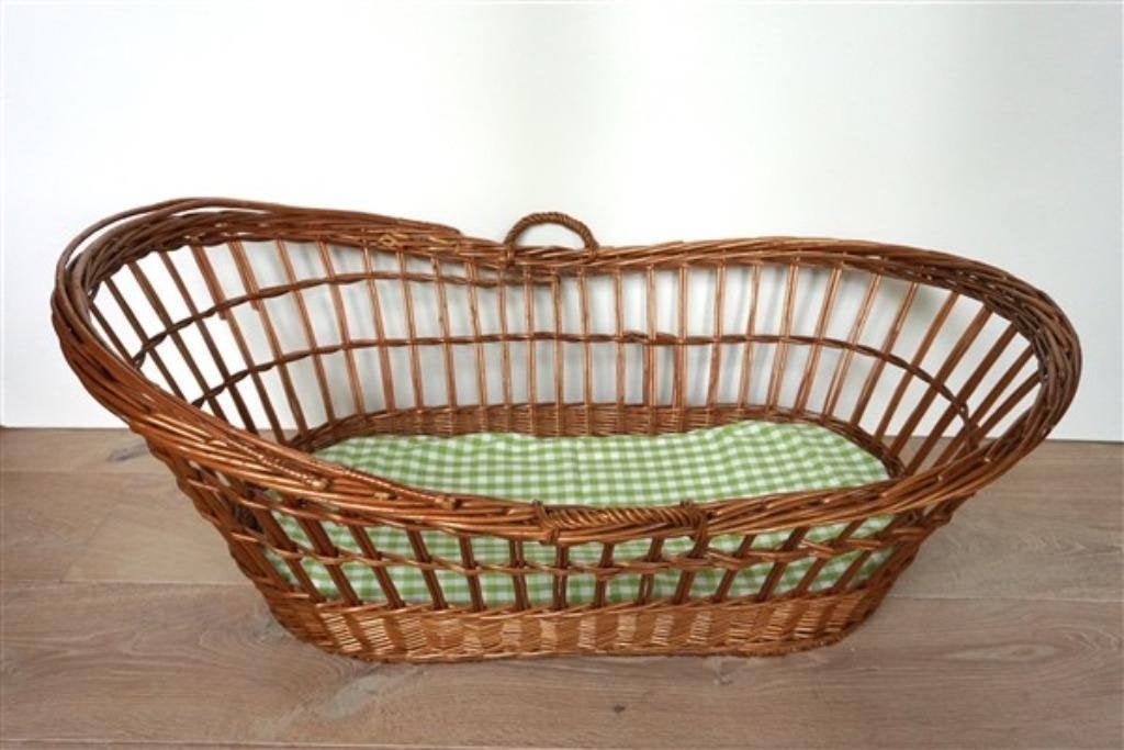 Vintage rotan wieg - 'mozes' mand, Kinderen en Baby's, Babywiegjes en Ledikanten, Ophalen, Gebruikt, Wieg, Nvt