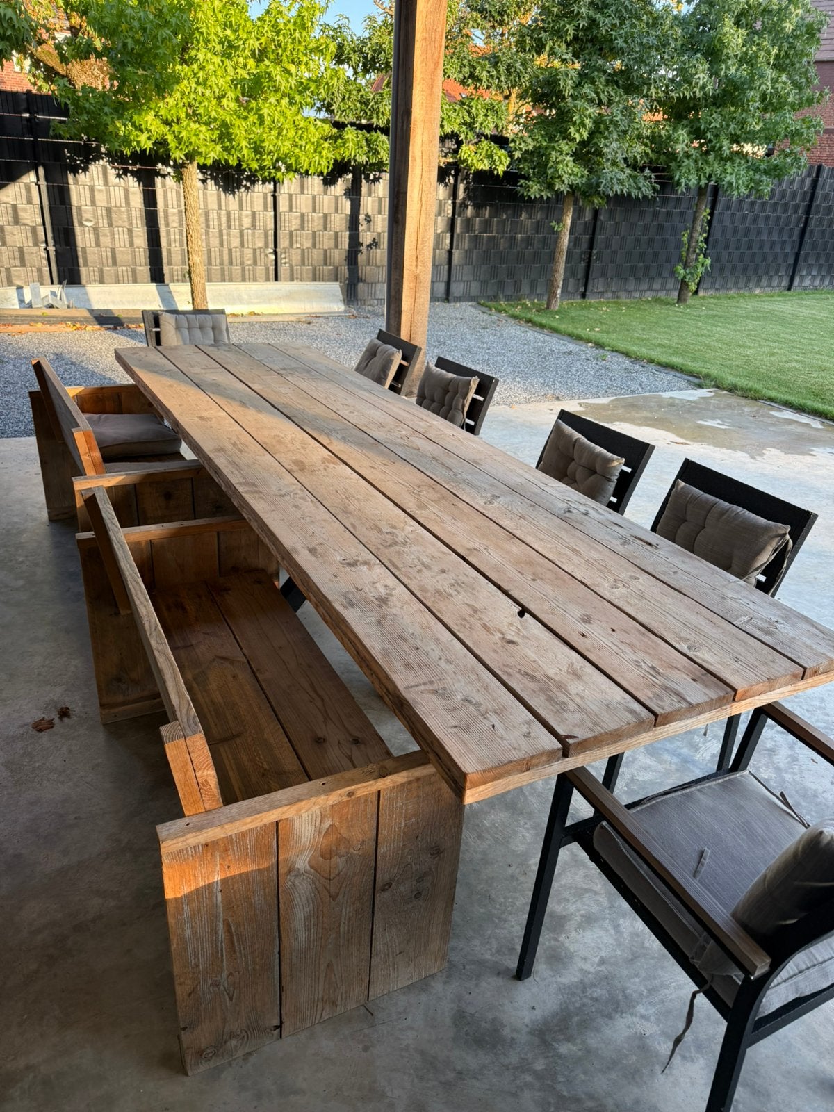 Tuinset groot, Ophalen, Eettafel, Meer dan 8 zitplaatsen, Zo goed als nieuw