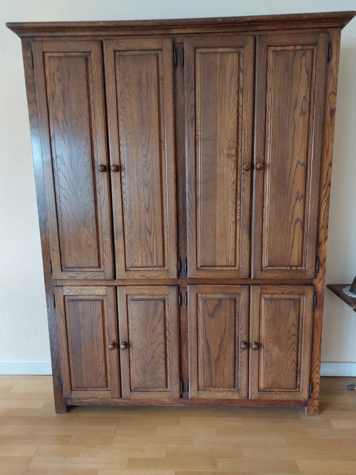 Handgemaakte massief eiken kast, Ophalen, Zo goed als nieuw, Minder dan 150 cm, 150 tot 200 cm