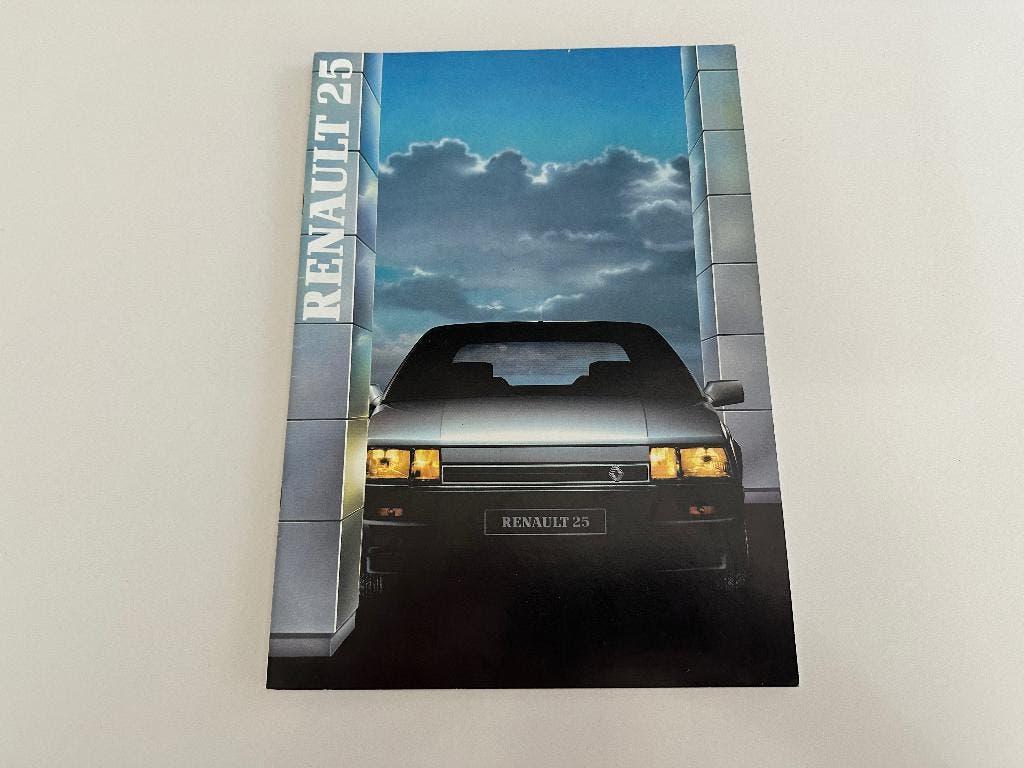 Folder Renault 25 V6 turbo, Ophalen of Verzenden, Zo goed als nieuw, Renault
