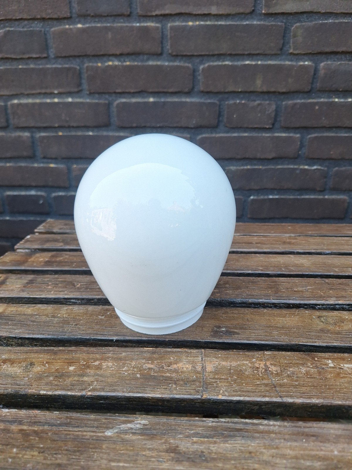 Vintage Opaal/ of melkglazen Lampenkap Jaren '50-'70, Antiek en Kunst, Ophalen of Verzenden