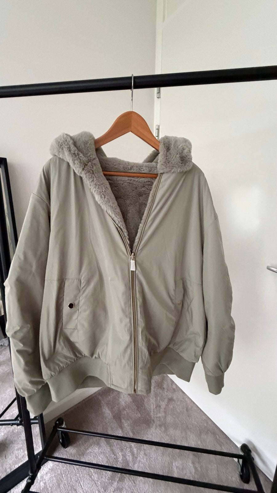 Rino&Pelle Reversible Bomber Jack met Faux Fur maat xxl/  46, Kleding | Dames, Maat 46/48 (XL) of groter, Nieuw, Ophalen of Verzenden