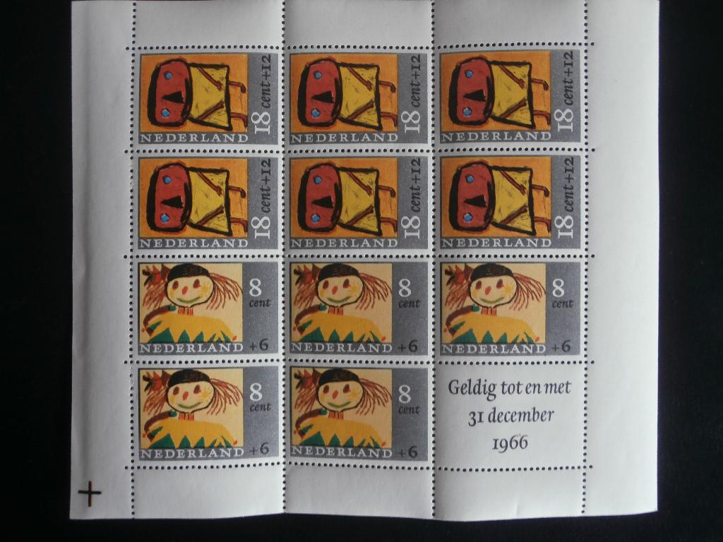 NL 1965; PLAATFOUT 854 PM8 + productiefout 2 FOTO'S LEES, Postzegels en Munten, Postzegels | Nederland, Verzenden, Na 1940, Postfris
