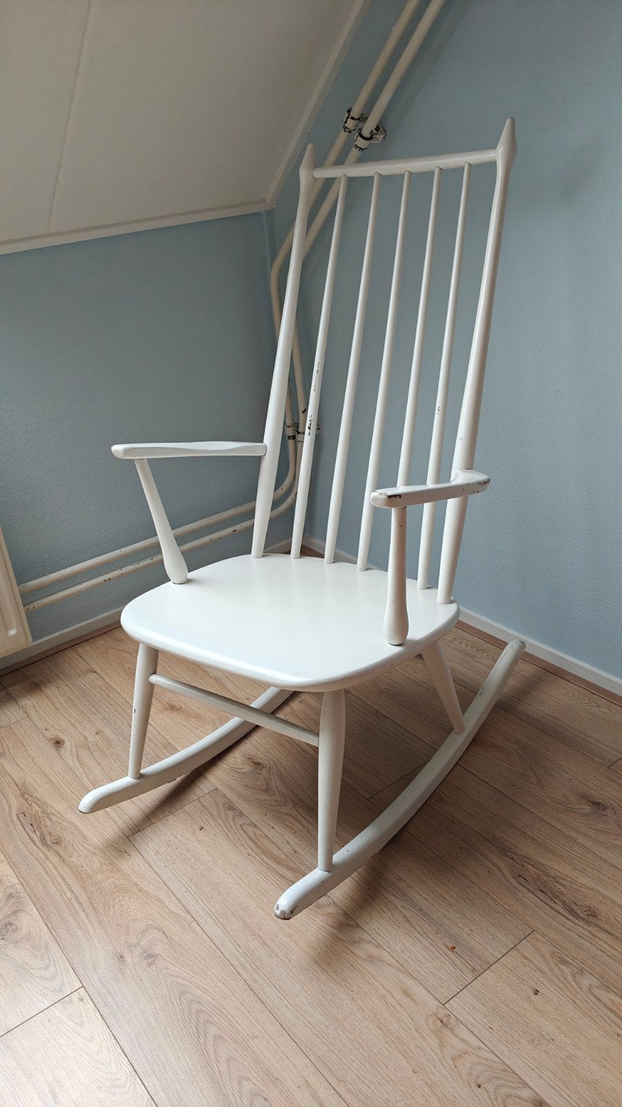 Stevige witte schommelstoel, Ophalen, Gebruikt, Wit, Eén
