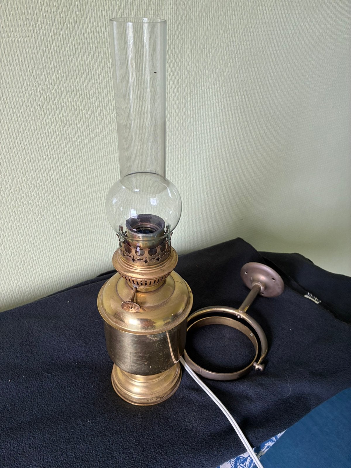 Scheepslamp / Olielamp - Messing, Ophalen of Verzenden