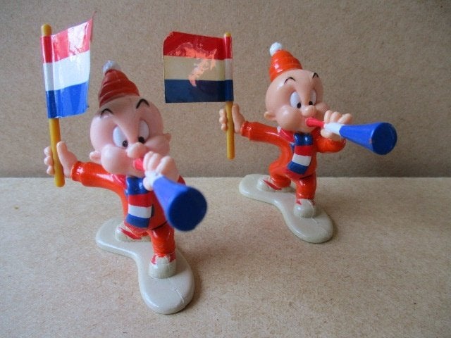 adv10610 looney tunes oranje supporter 2, Verzamelen, Ophalen, Looney Tunes, Gebruikt, Beeldje of Figuurtje