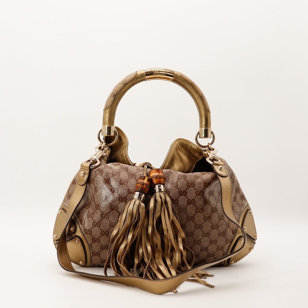 Gucci Indy in goud hobotas, Verzenden, Gebruikt, Overige kleuren, Overige typen