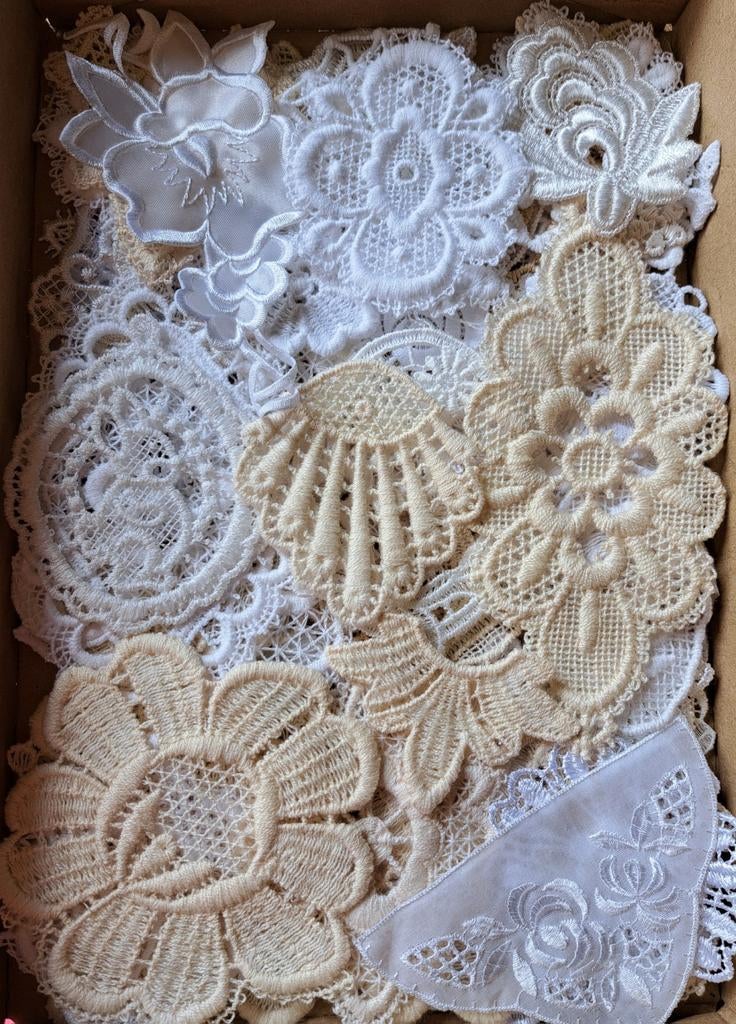 Vintage applicaties naturel kleuren, Ophalen of Verzenden