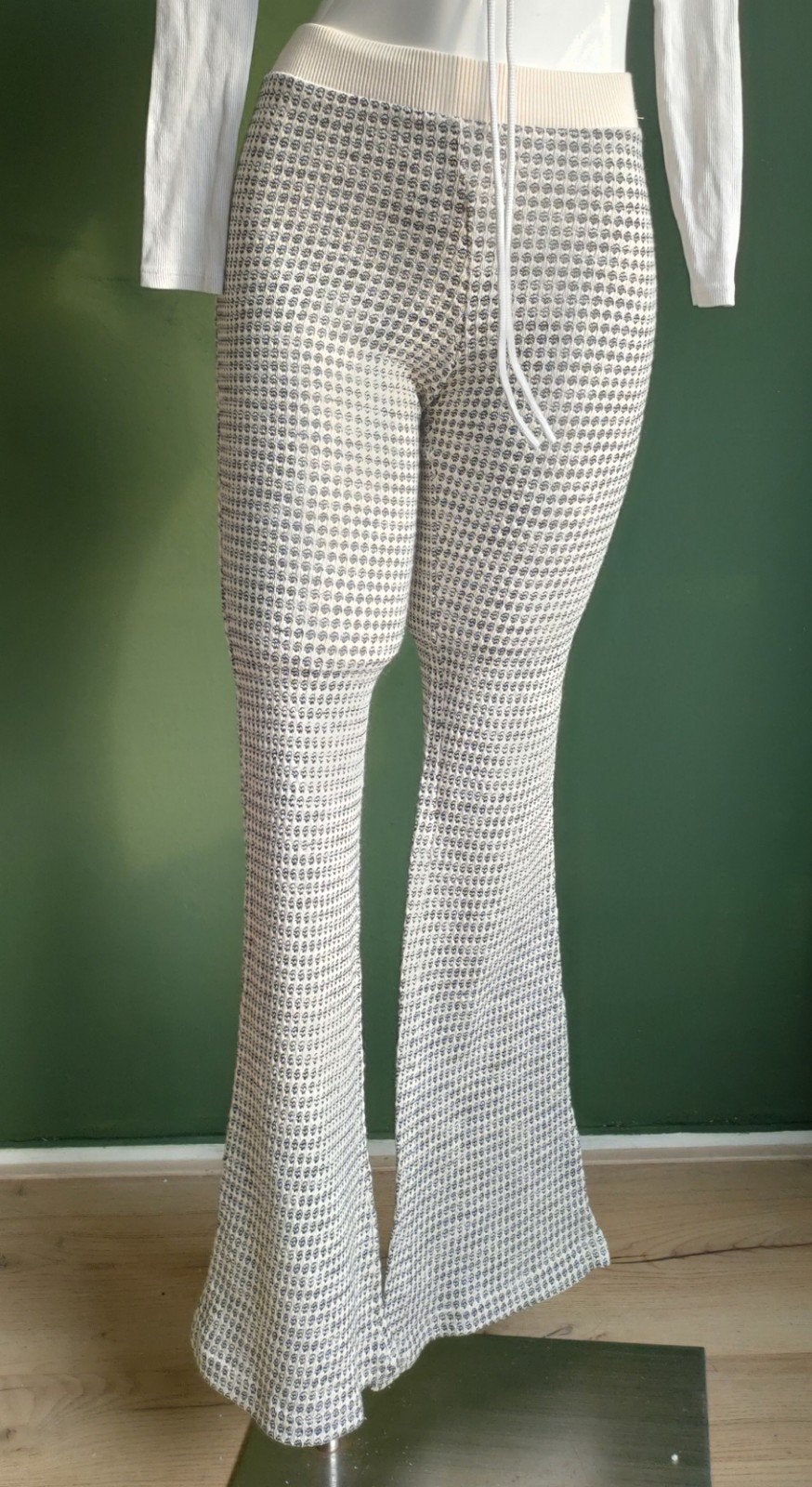 Zara Gebreide Flared Broek - Nieuw met kaartjes, Kleding | Dames, Broeken en Pantalons, Meerkleurig, Zara, Nieuw, Ophalen of Verzenden